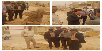 بازدید شهردار نی ریز از پروژه فاضلاب شهری